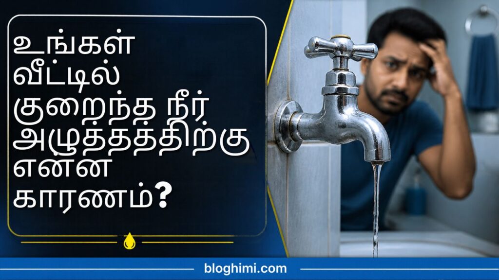 What is the reason for low water pressure in the house
